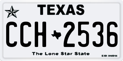 TX license plate CCH2536