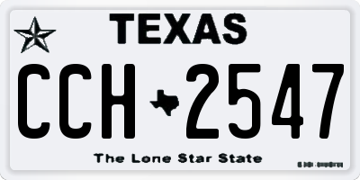 TX license plate CCH2547