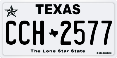 TX license plate CCH2577