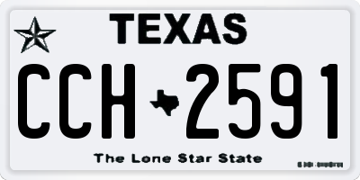 TX license plate CCH2591