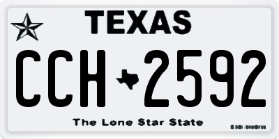 TX license plate CCH2592