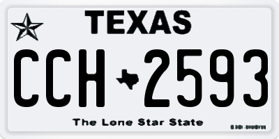 TX license plate CCH2593