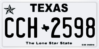 TX license plate CCH2598