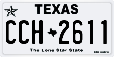 TX license plate CCH2611
