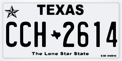 TX license plate CCH2614