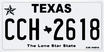 TX license plate CCH2618