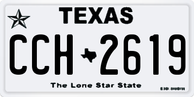 TX license plate CCH2619