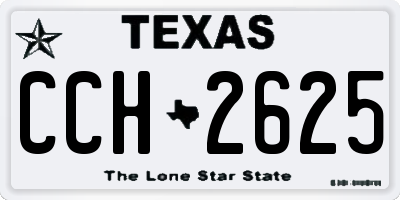 TX license plate CCH2625