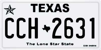 TX license plate CCH2631
