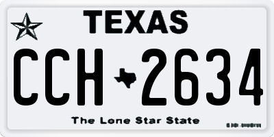 TX license plate CCH2634