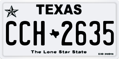TX license plate CCH2635