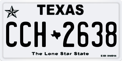 TX license plate CCH2638