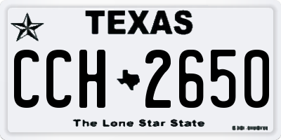 TX license plate CCH2650