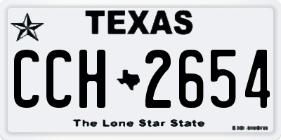 TX license plate CCH2654
