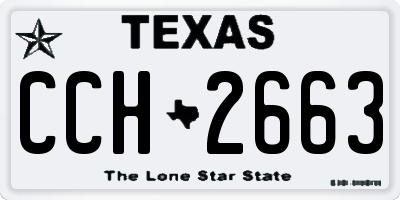 TX license plate CCH2663