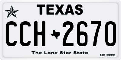 TX license plate CCH2670