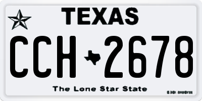 TX license plate CCH2678