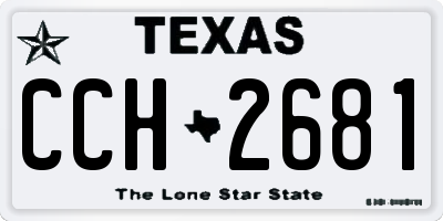 TX license plate CCH2681