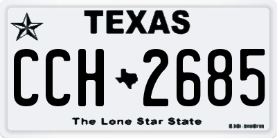 TX license plate CCH2685