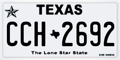 TX license plate CCH2692