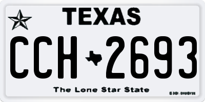 TX license plate CCH2693