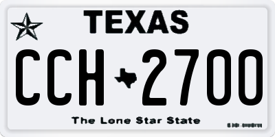 TX license plate CCH2700