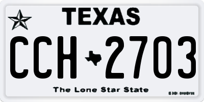 TX license plate CCH2703