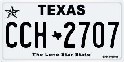 TX license plate CCH2707