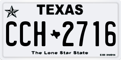 TX license plate CCH2716