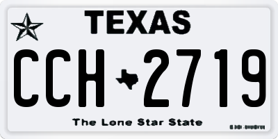 TX license plate CCH2719