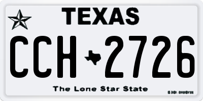 TX license plate CCH2726