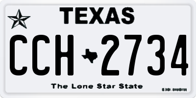TX license plate CCH2734