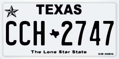 TX license plate CCH2747