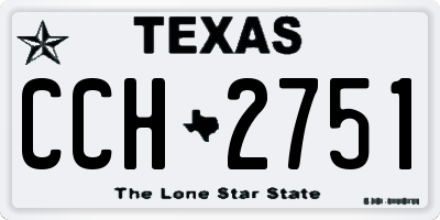 TX license plate CCH2751