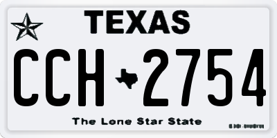 TX license plate CCH2754