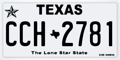 TX license plate CCH2781