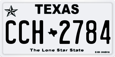 TX license plate CCH2784