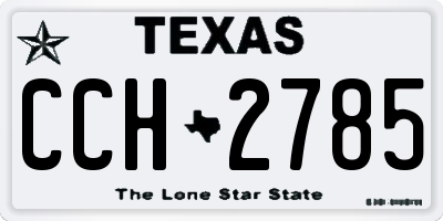 TX license plate CCH2785