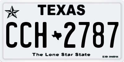 TX license plate CCH2787