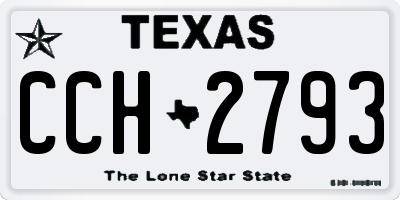 TX license plate CCH2793
