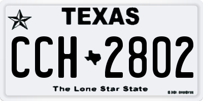 TX license plate CCH2802