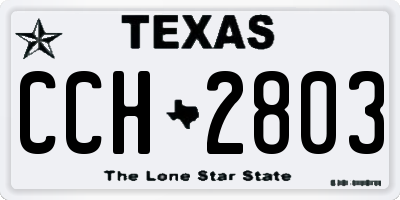 TX license plate CCH2803