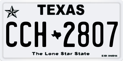 TX license plate CCH2807