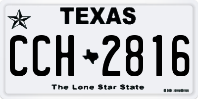 TX license plate CCH2816