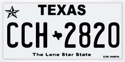 TX license plate CCH2820