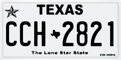 TX license plate CCH2821