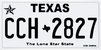 TX license plate CCH2827