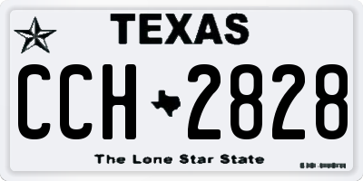 TX license plate CCH2828