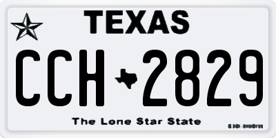 TX license plate CCH2829