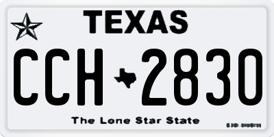 TX license plate CCH2830